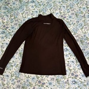 Brown Long Sleeve Fitted Turtleneck